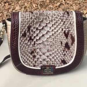 Brahmin crossbody horseshoe shaped purse